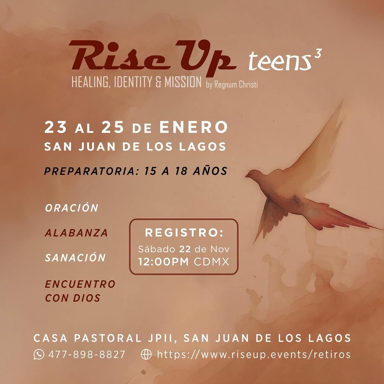 Retiro Rise UP Teens 3 - Apartado 50%