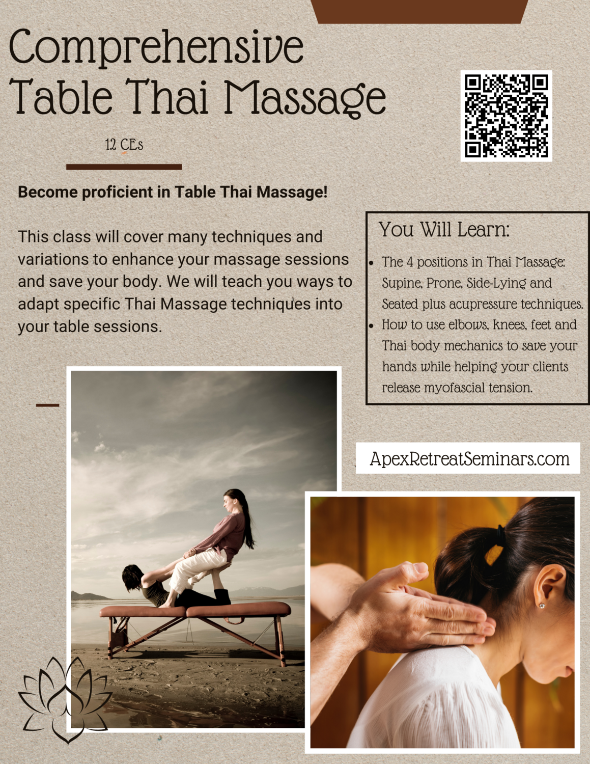 Comprehensive Table Thai Massage