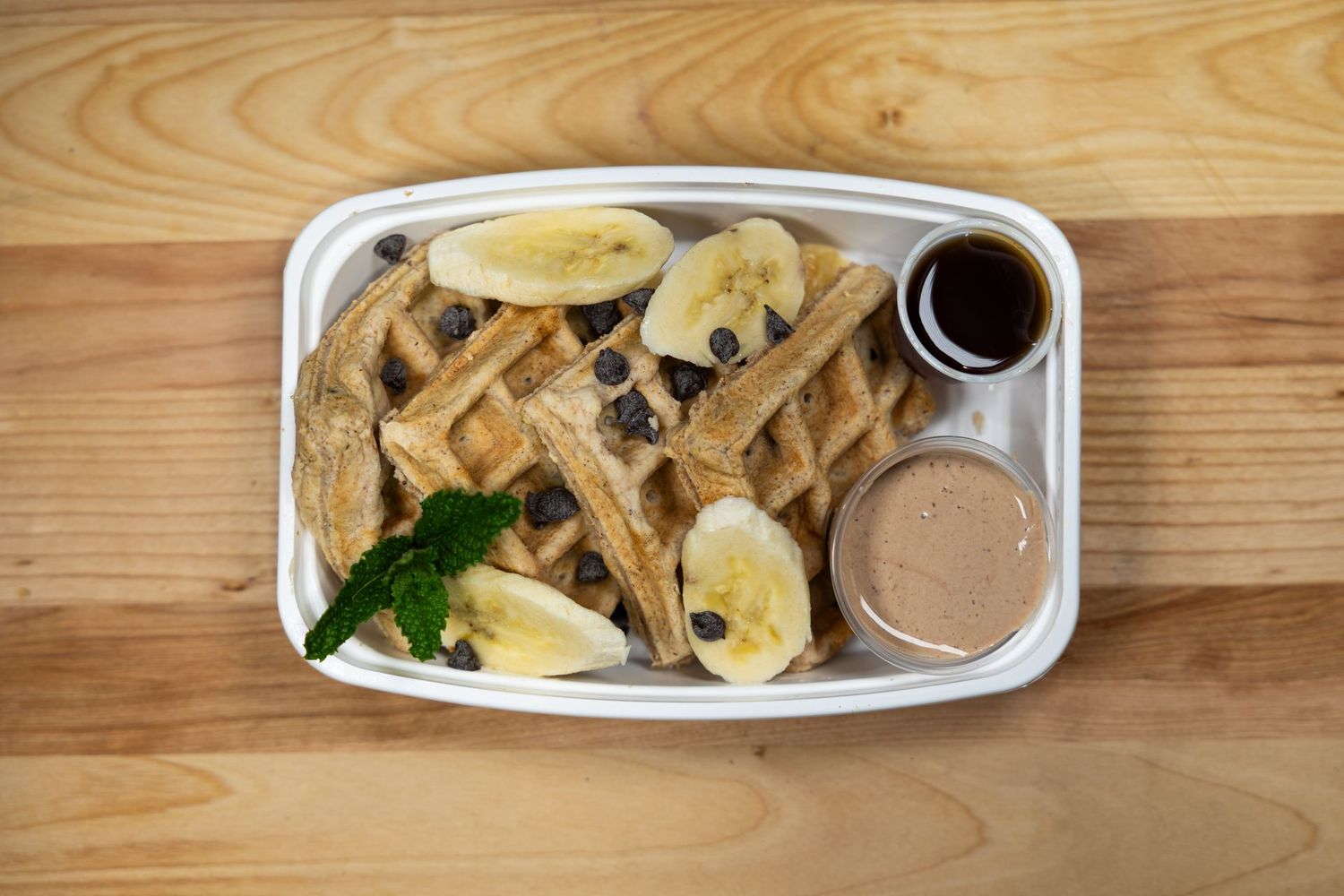 PB & C Protein Waffles