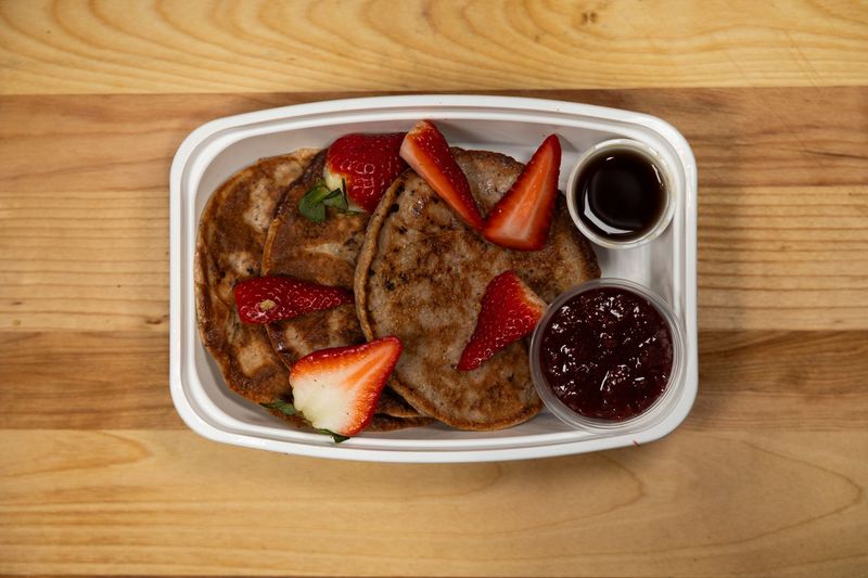 Strawberry Shortcake Protein Pancakes