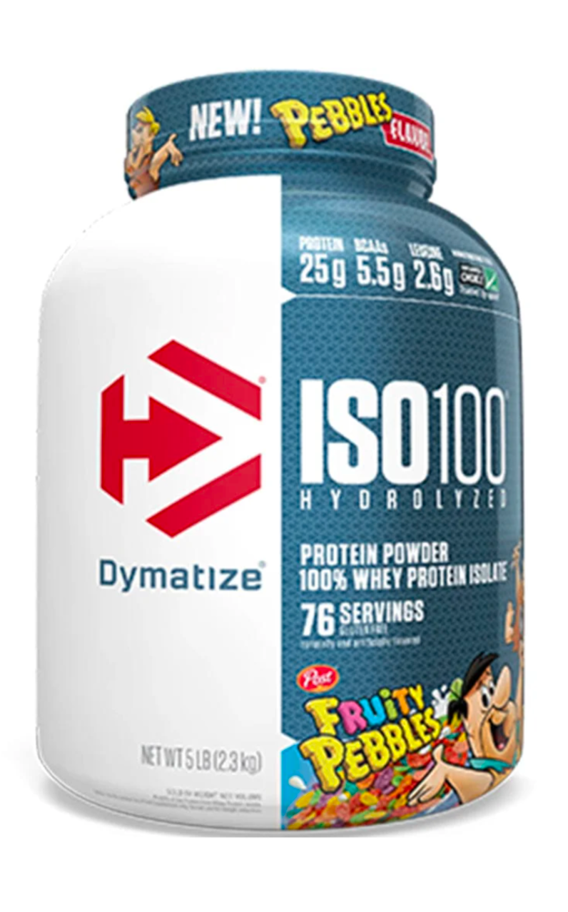 Dymatize ISO 100, 5lbs- fruity pebels
