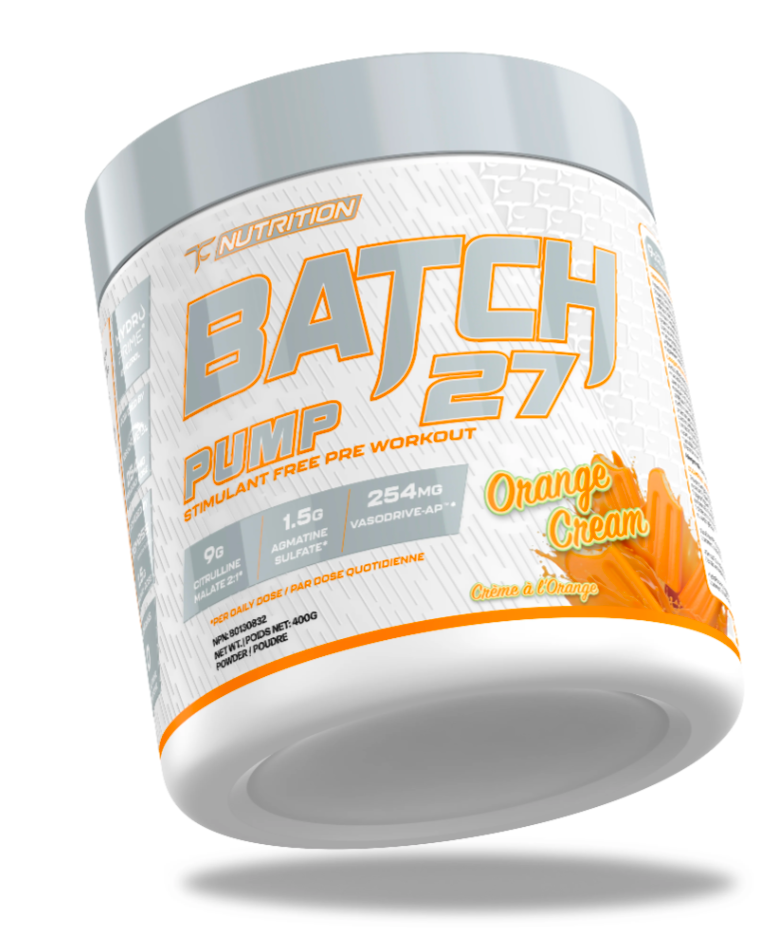 Batch 27 Stim Free Pump Pre Workout -Orange Cream