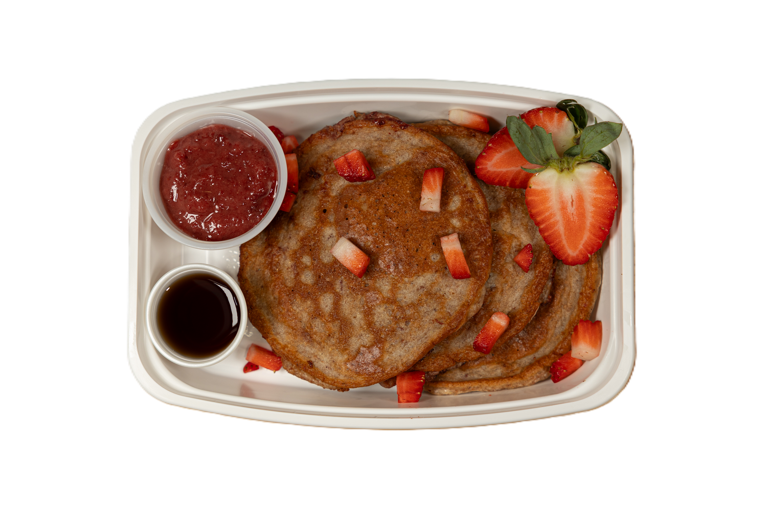 Strawberry Shortcake Protein Pancakes