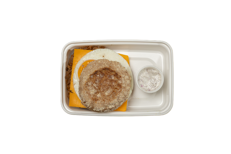 Pulled Beef Breakfast Sandwhich