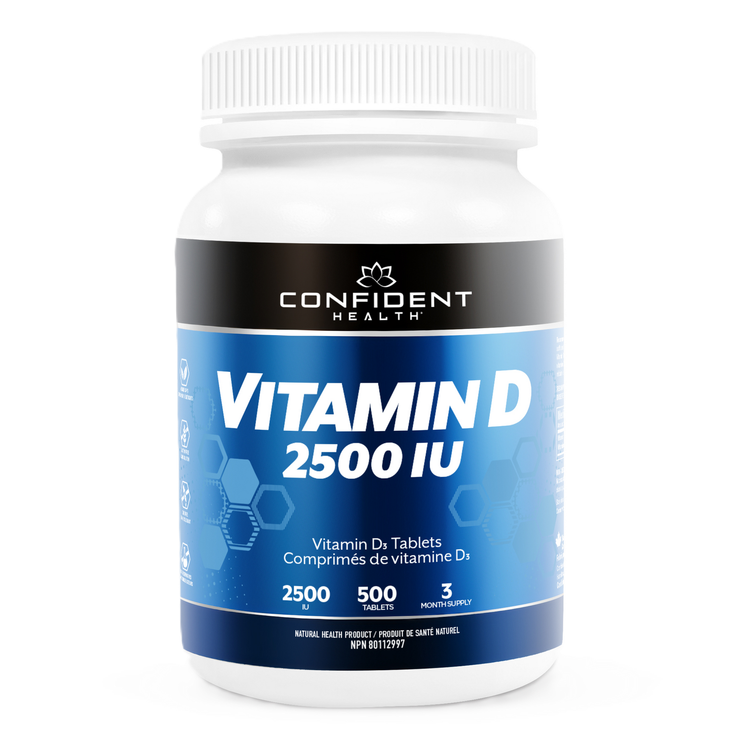 Confident health Vitamin D 2500 IU