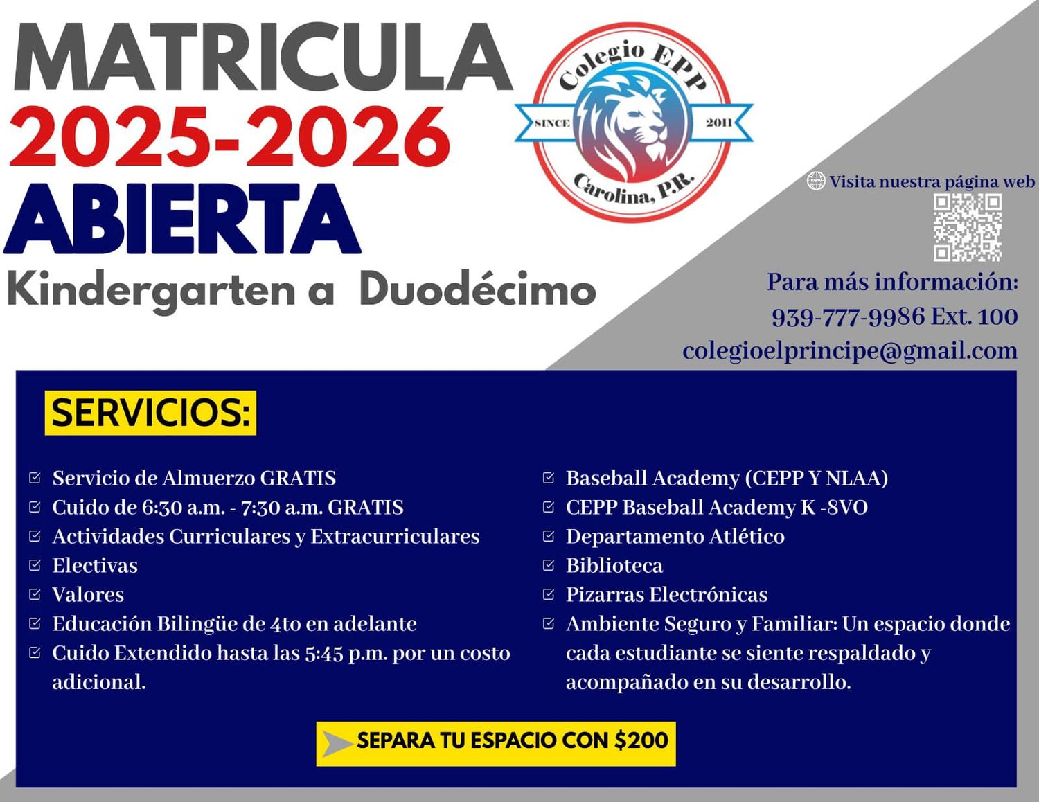 Matrícula 2025-2026