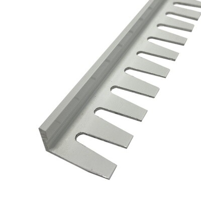 3 METRE ALUMINIUM ANGLE 10MM FORMABLE ANODISED WHITE