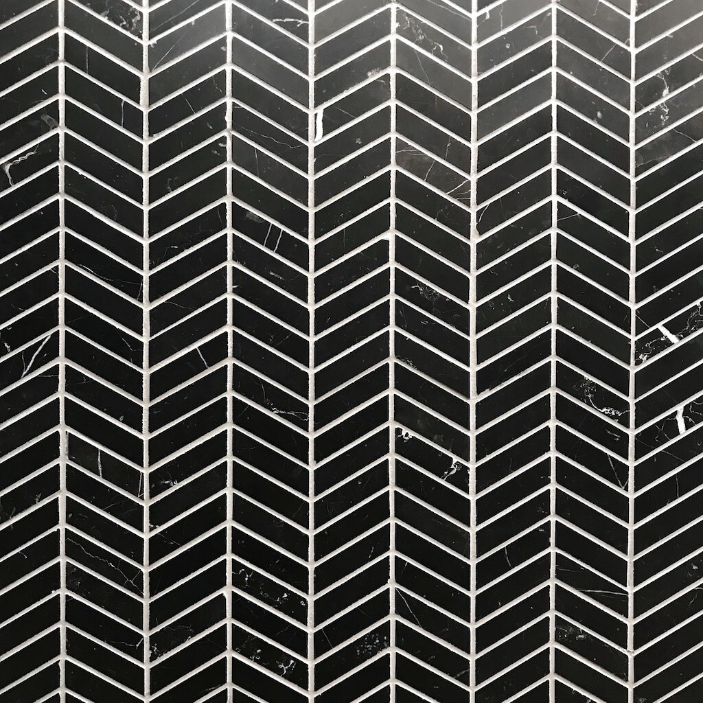 St Moritz, Colour: Nero Chevron, Size: 295 x 295 Sheet