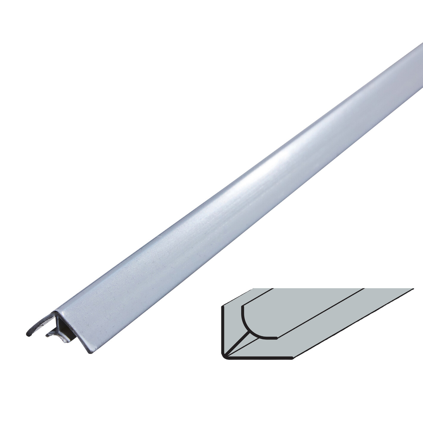 Wet Area Panel 2400mm Mouldings, Colour: Snow White, Type: Internal Corner