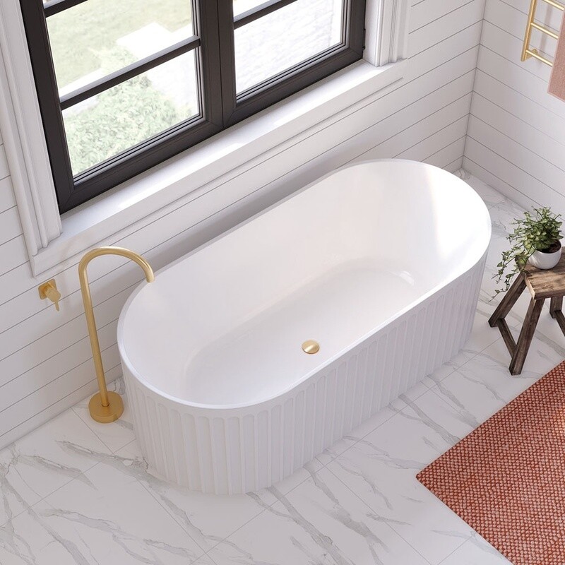 Eleanor Fluted Freestanding Acrylic Bath