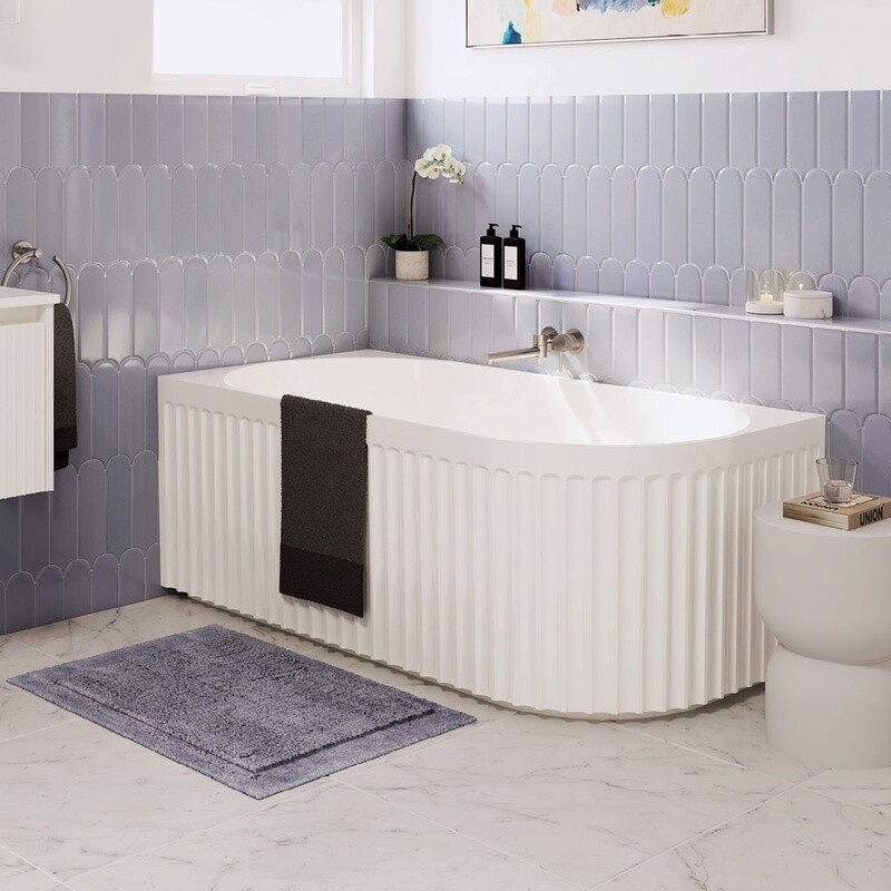 Eleanor Fluted Acrylic Corner Bath