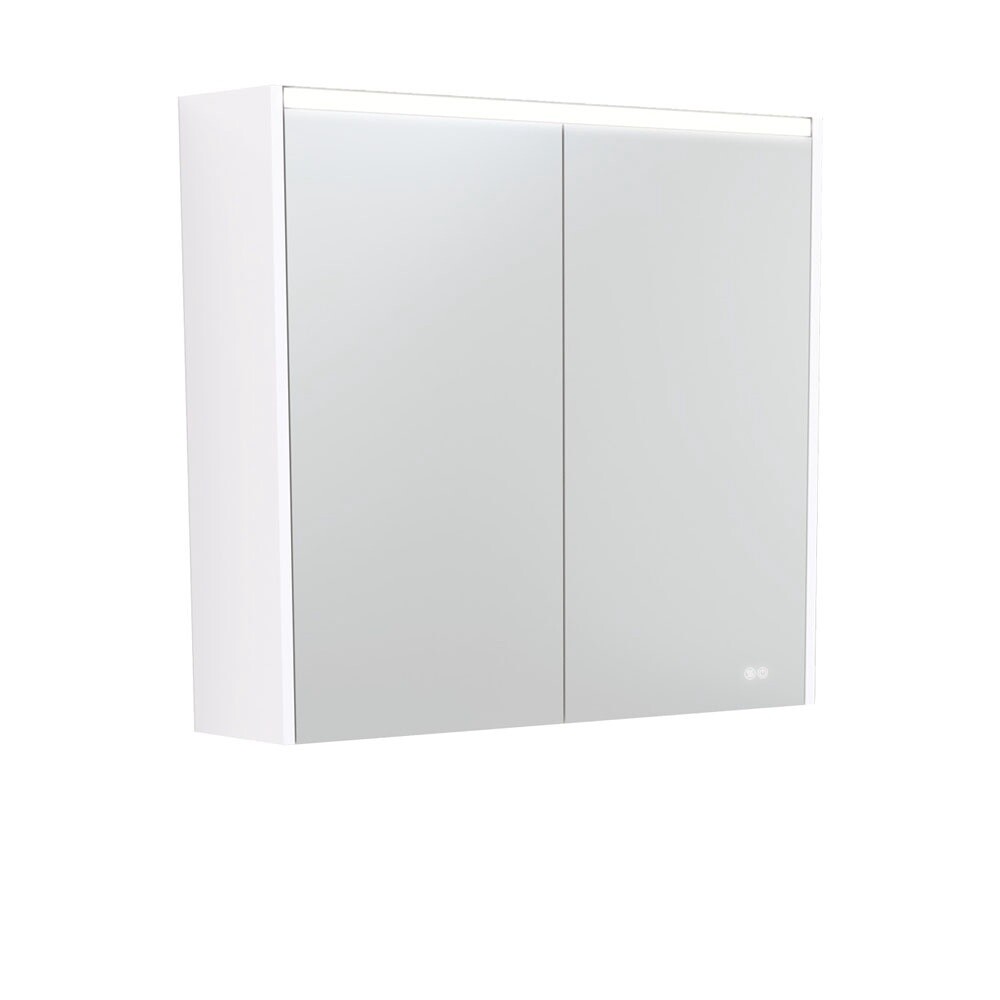 LED Mirror Cabinets WITH SIDE PANELS, Colour: Gloss White, Size: 750mm