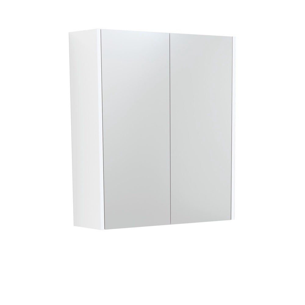 Mirror Cabinets with Side Panels, Colour: Gloss White, Size: 600
