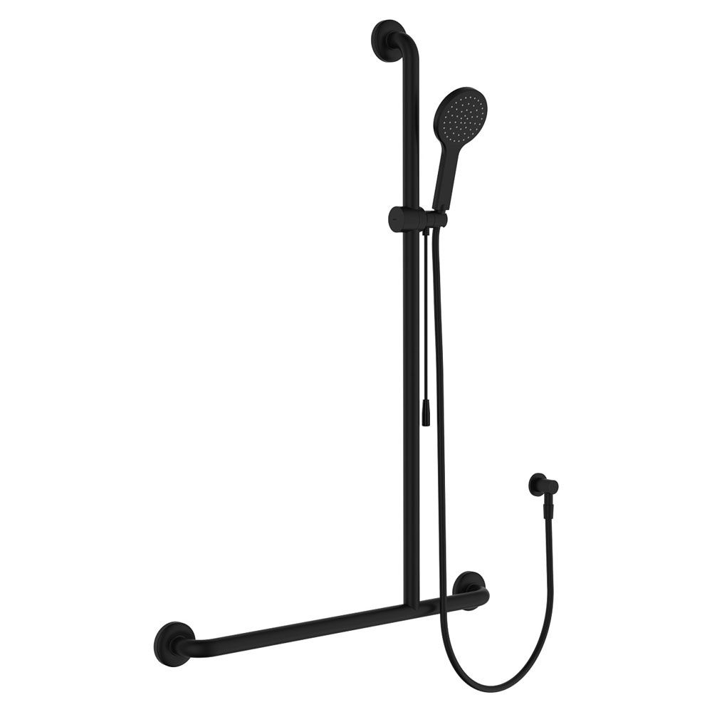 Hustle Care Inverted T Rail Shower, Side: Right Hand, Type: With Push/Pull Slider