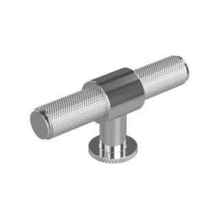 Timberline Cabinet Handles - Duke T Bar, Finish: Chrome, Option: With Timberline Vanity, Size: 80mm