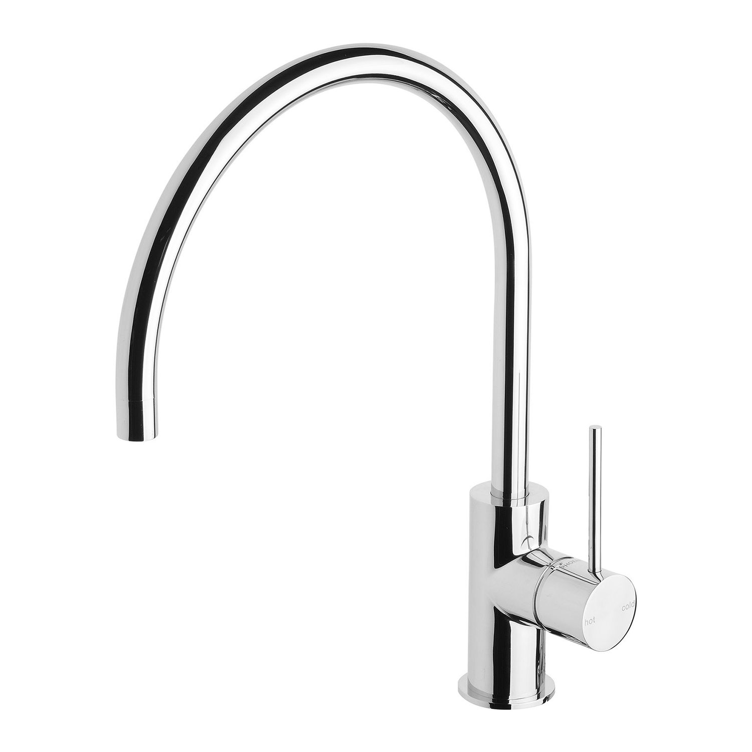 Vivid Slimline Sink Mixer 220mm Gooseneck, Colour: Chrome