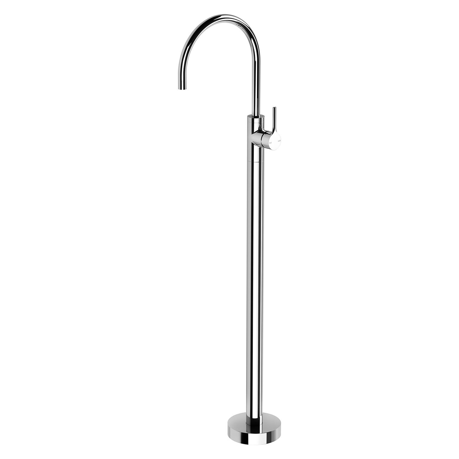 Vivid Slimline Oval Floor Mounted Bath Mixer, Colour: Chrome