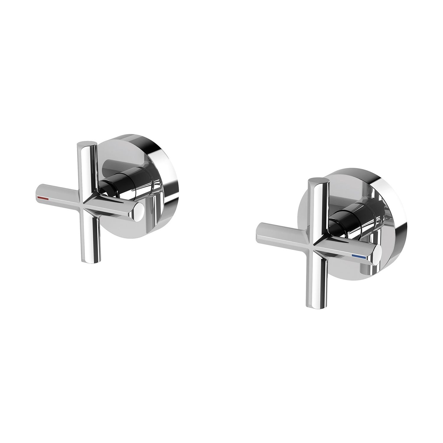 Vivid Slimline Plus Wall Top Assemblies, Colour: Chrome, Size: Standard Spindles