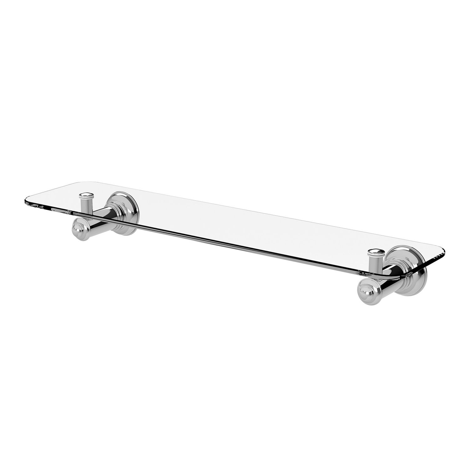 Cromford Glass Shelf 450mm, Colour: Chrome