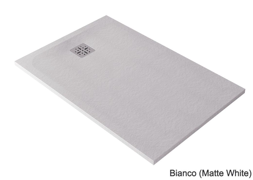 Pietra Shower Floor (30mm), Colour: Bianco, Size: 900x900