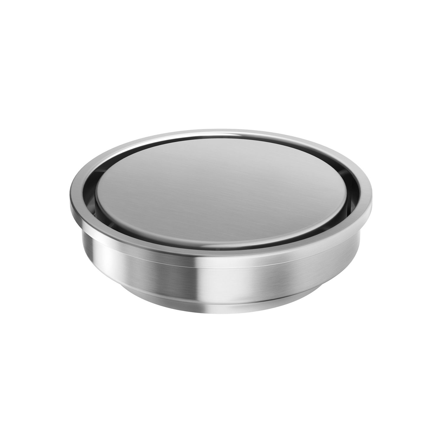 Phoenix Point Drain Round 100mm, Colour: Stainless Steel, Outlet: 90mm