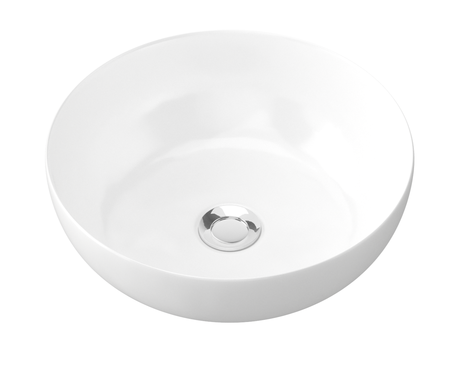 Jessie Above Counter Basin, Colour: White, Finish: Gloss, Option: Basin Only