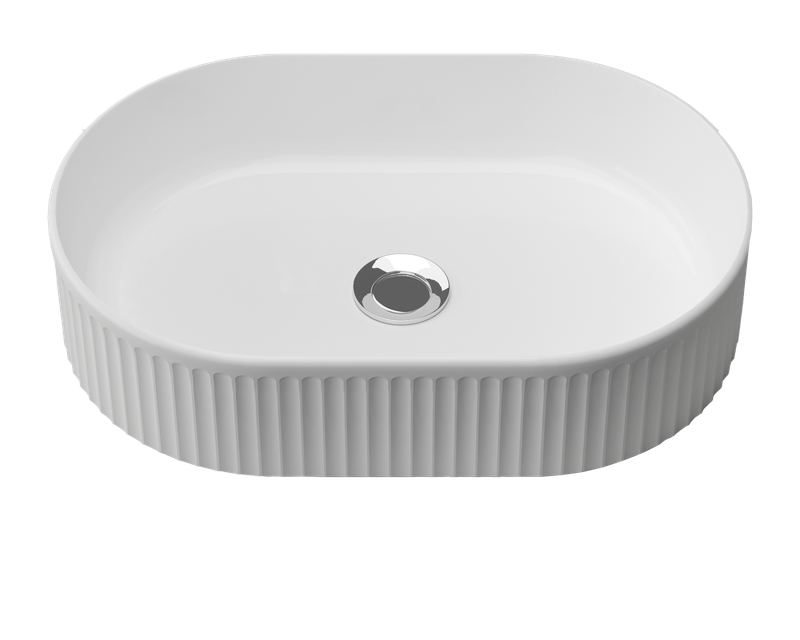 Oval Flute Above Counter Basin