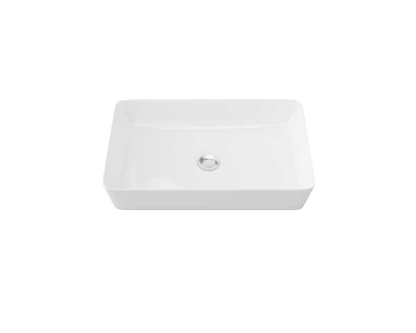 Quill Above Counter Basin, Colour: White, Finish: Gloss, Option: Basin Only
