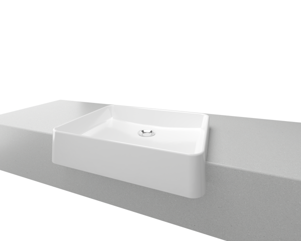 Fergus Semi-Recessed Mineral Composite Basin