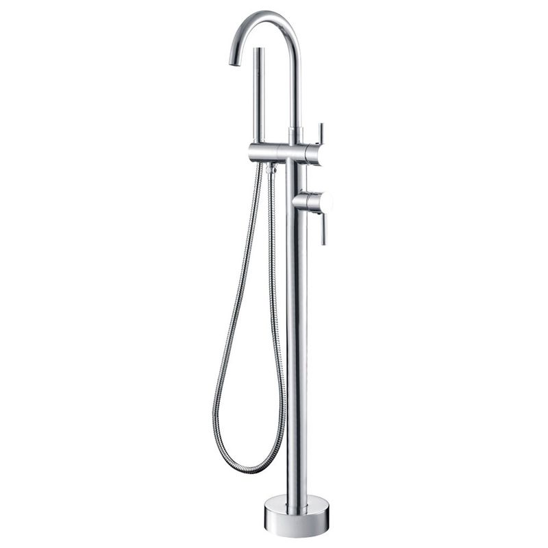 Kaya Floor Mounted Bath Mixer With Hand Shower