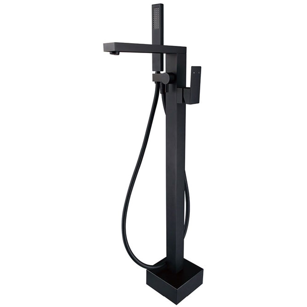 Jet Matte Black Floor Standing Mixer &amp; Shower