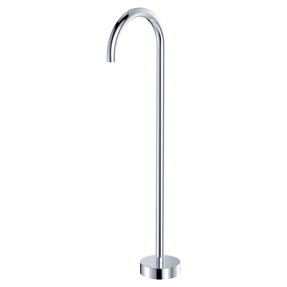Kaya Gooseneck Floor Mounted Bath Outlet, Colour: Chrome