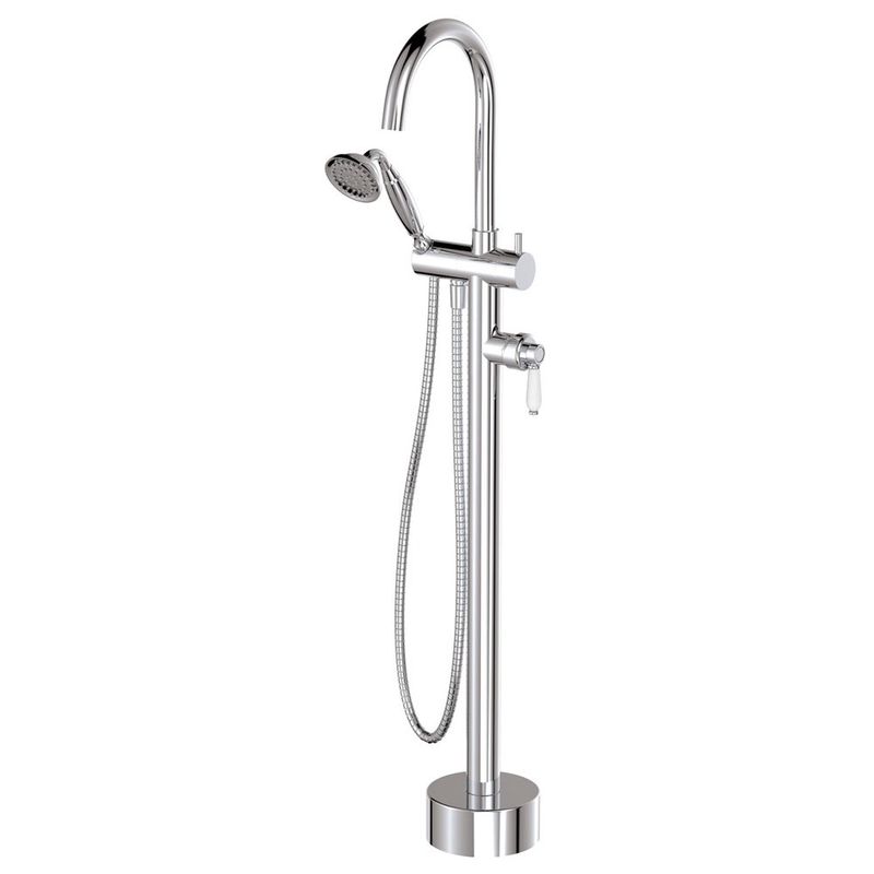 ELEANOR Floor Mounted Bath Mixer with Hand Shower