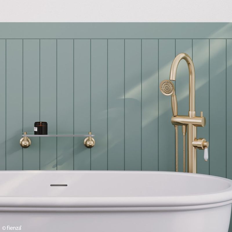 ELEANOR Floor Mounted Bath Mixer with Hand Shower