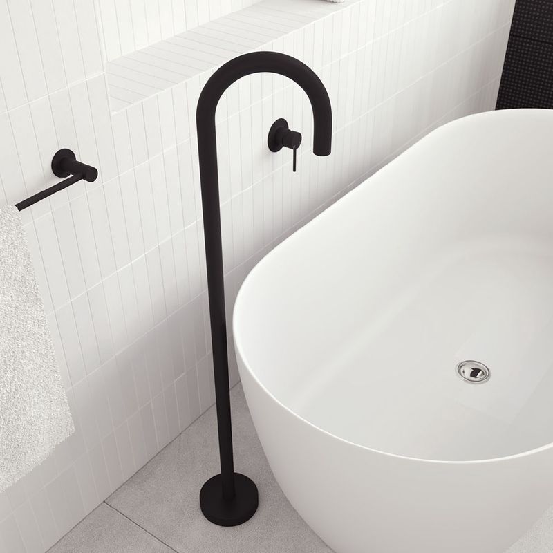 Kaya Gooseneck Floor Mounted Bath Outlet