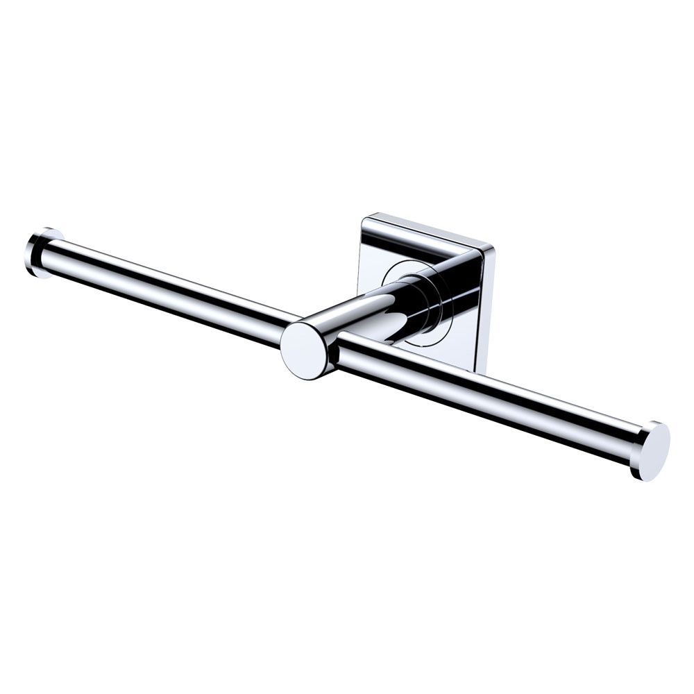 Sansa Double Toilet Roll Holder, Colour: Chrome
