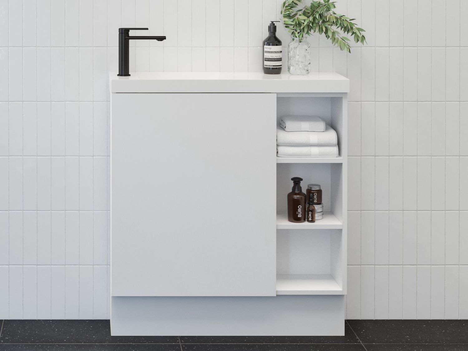 Eadie Small Space Vanity - Floor Standing
