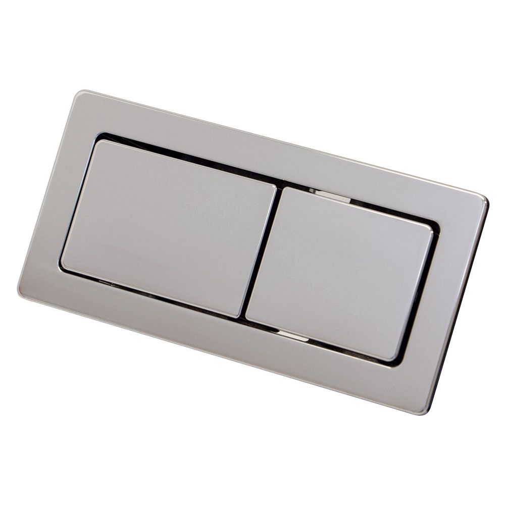 Rectangular Flush Buttons, Colour: Chrome