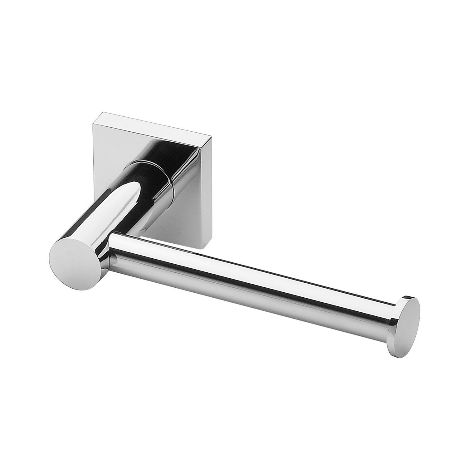 Radii Toilet Roll Holder Square Plate, Colour: Chrome