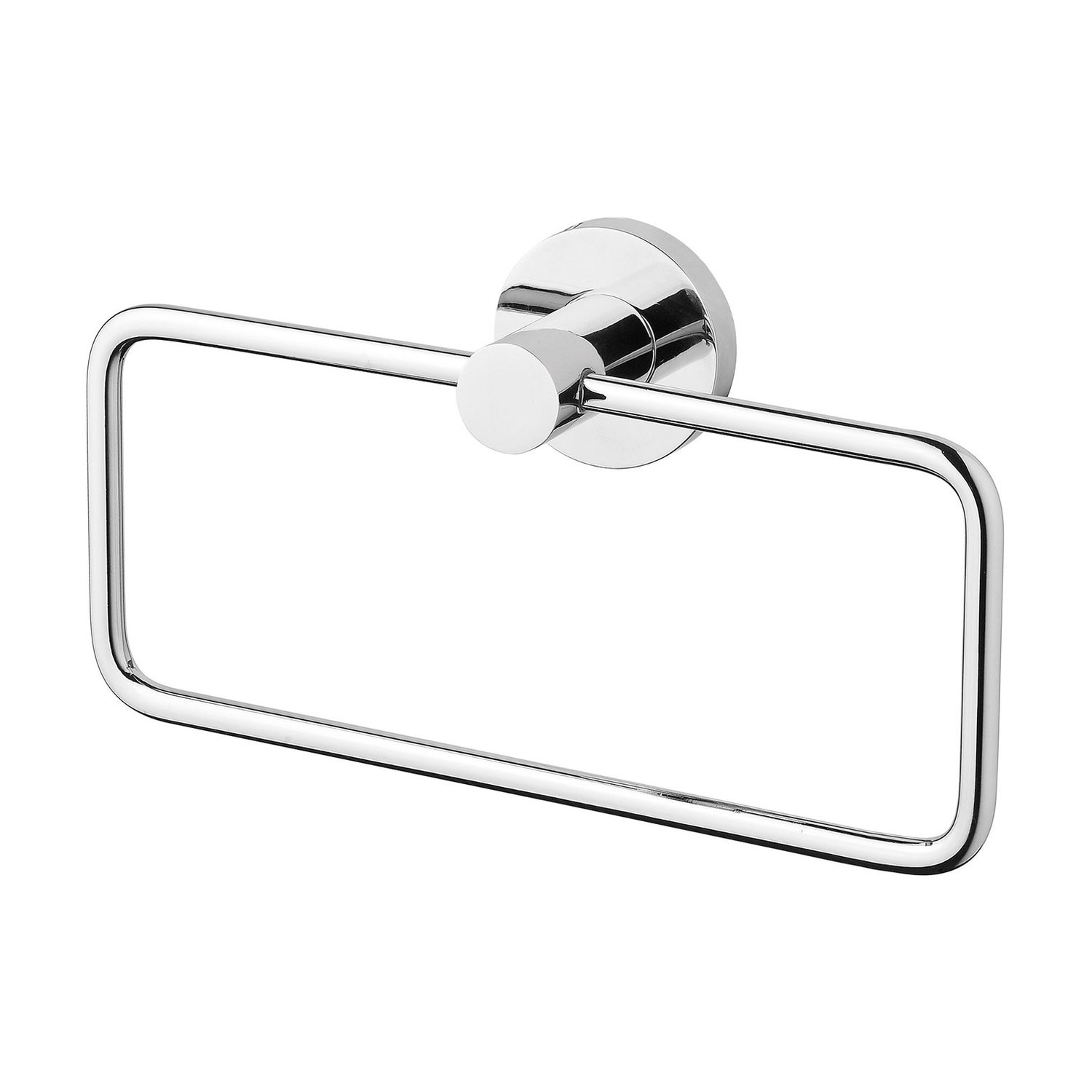 Radii Hand Towel Holder Round Plate, Colour: Chrome