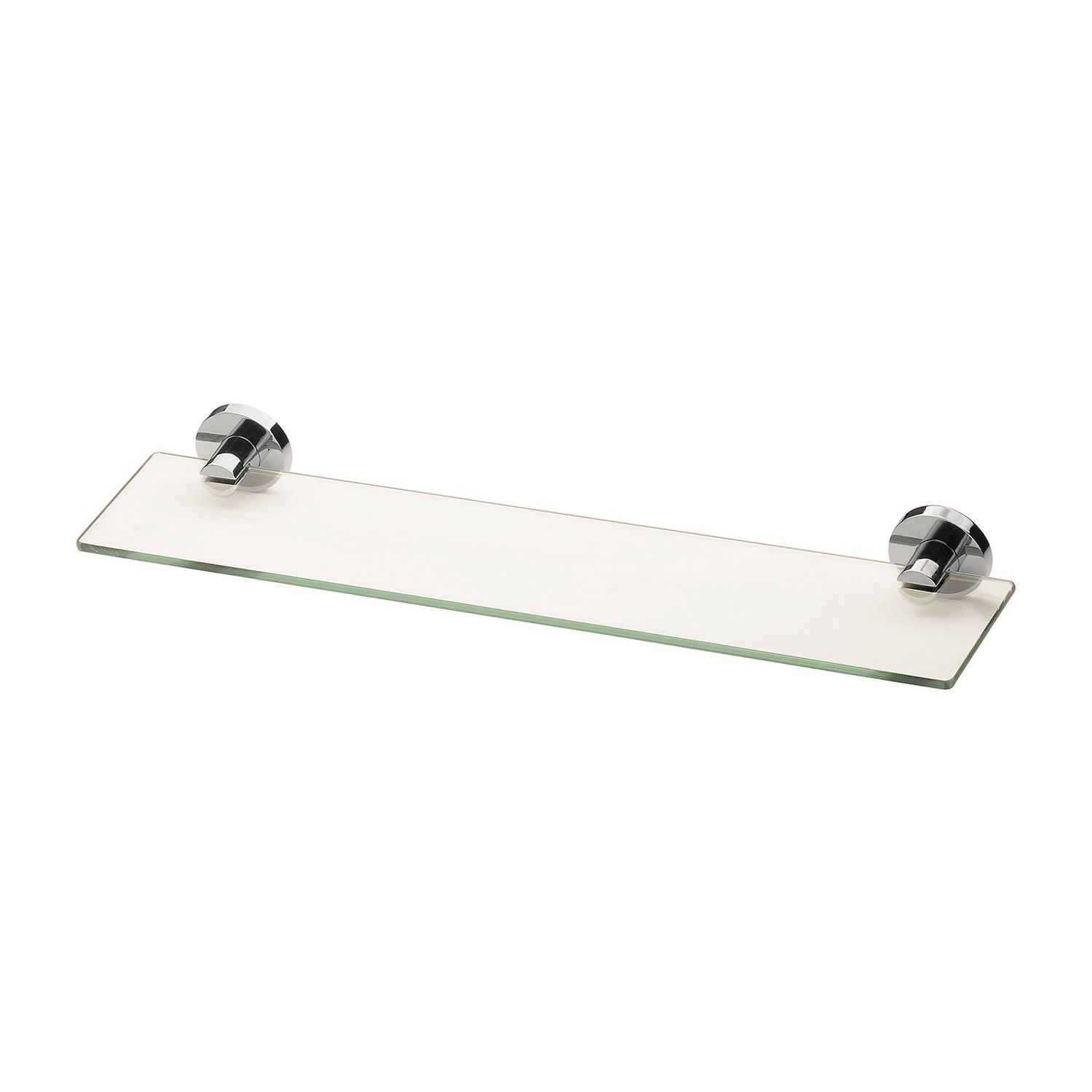 Radii Glass Shelf Round Plate, Colour: Chrome