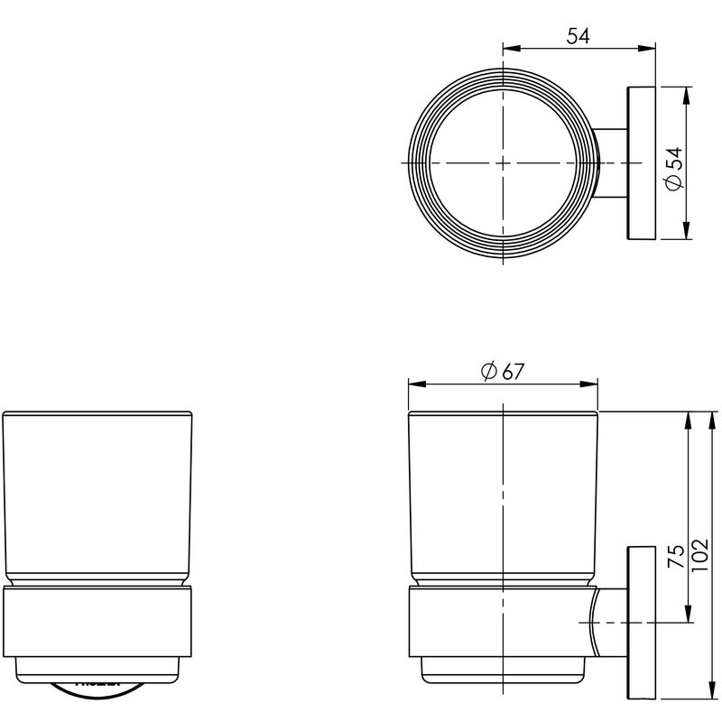 Radii Tumbler &amp; Holder Round