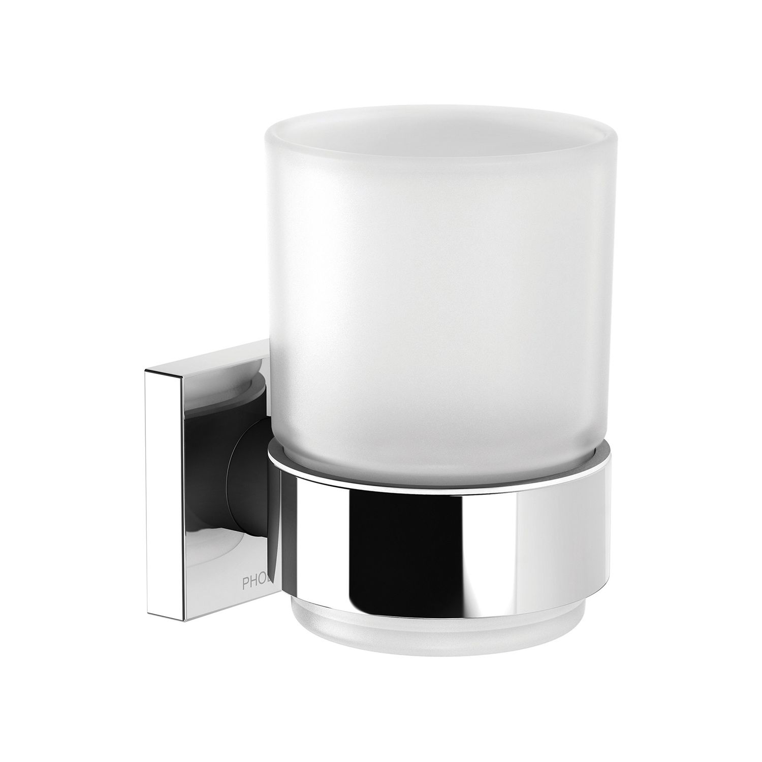 Radii Tumbler &amp; Holder Square, Colour: Chrome