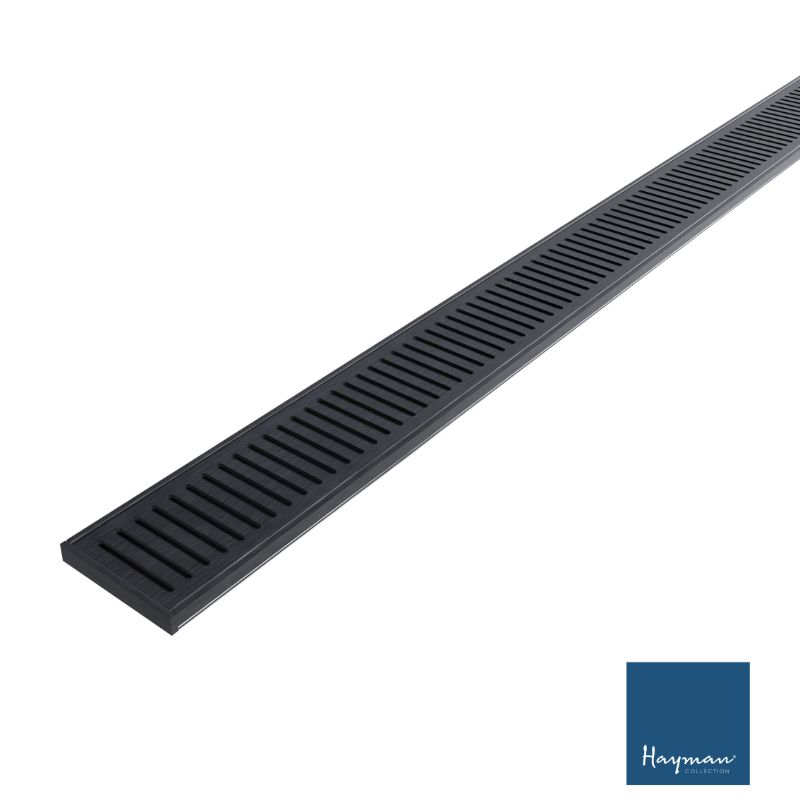 DTA Grate Drain, Colour: Brushed Black, Size: 14mm