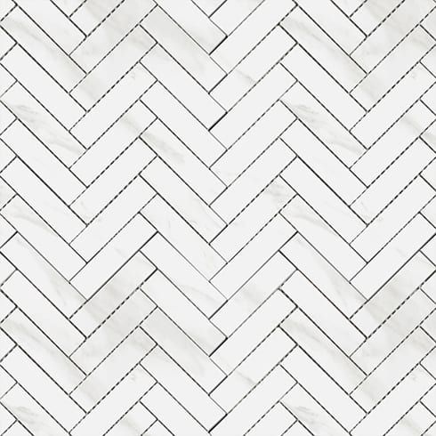 Marshall Blanco, Finish: Matt, Size: 287x281 Herringbone Mosaic