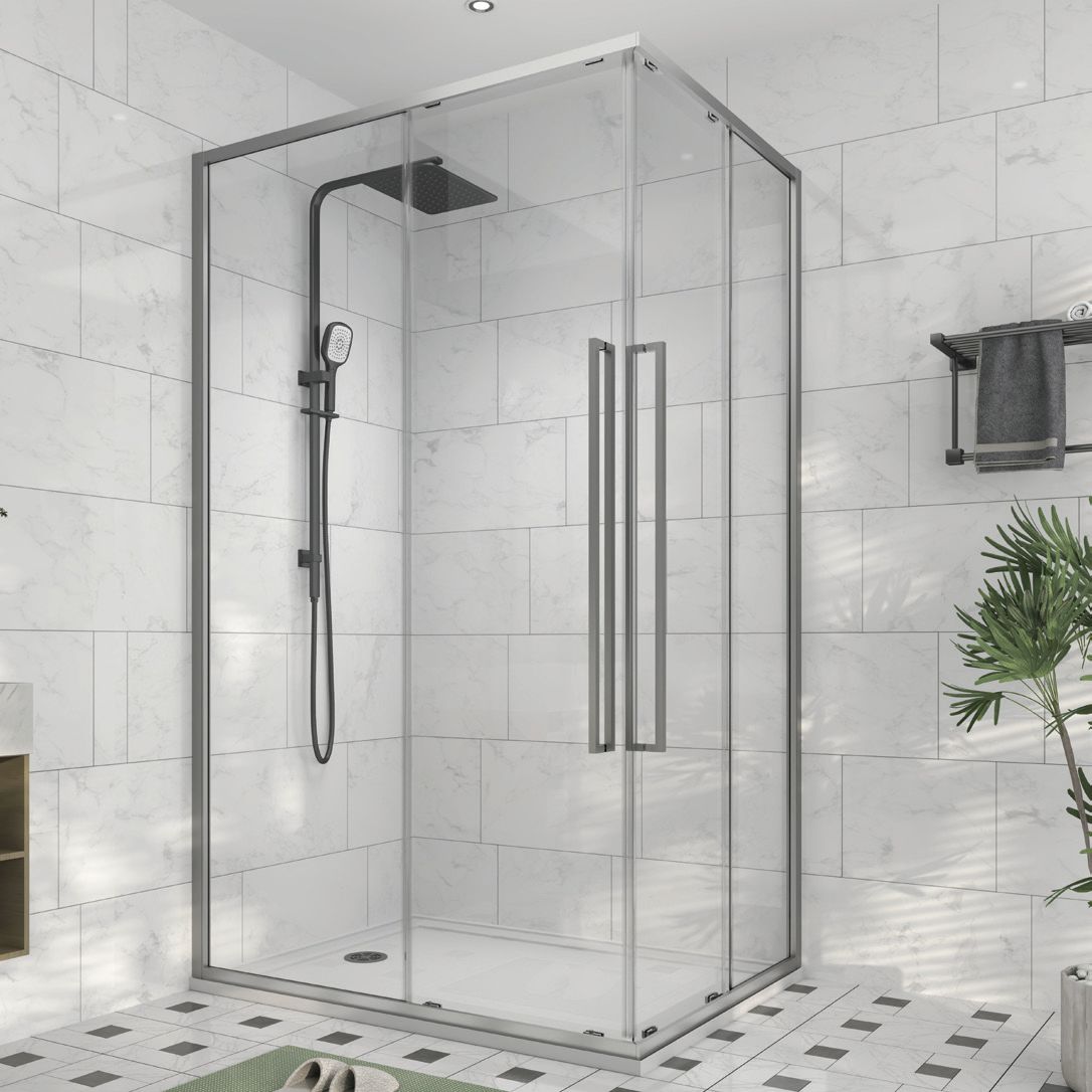 Alpine Square Corner Entry Silver