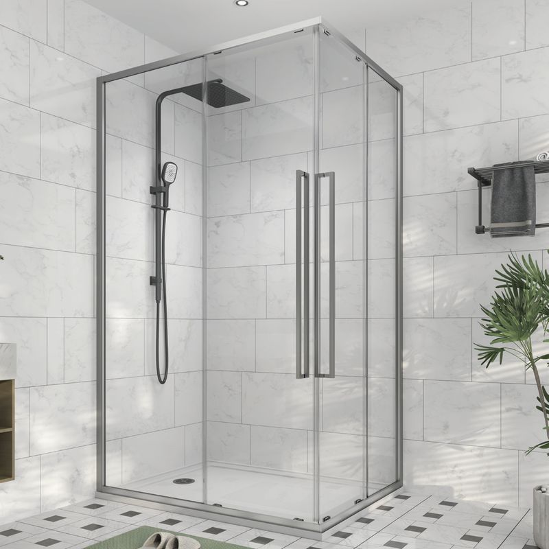 Alpine Square Corner Entry Silver