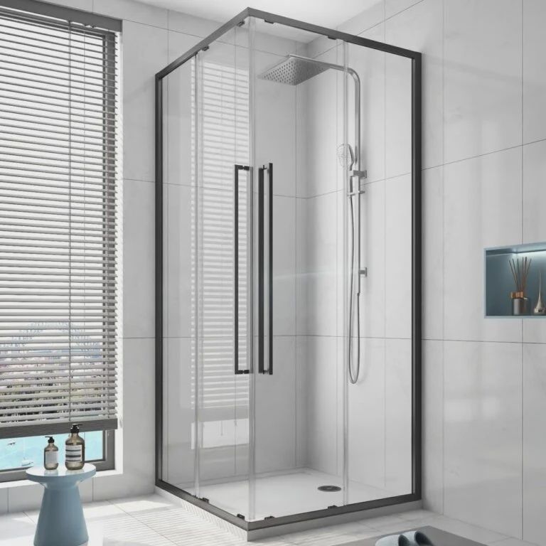 Alpine Square Corner Entry Matte Black