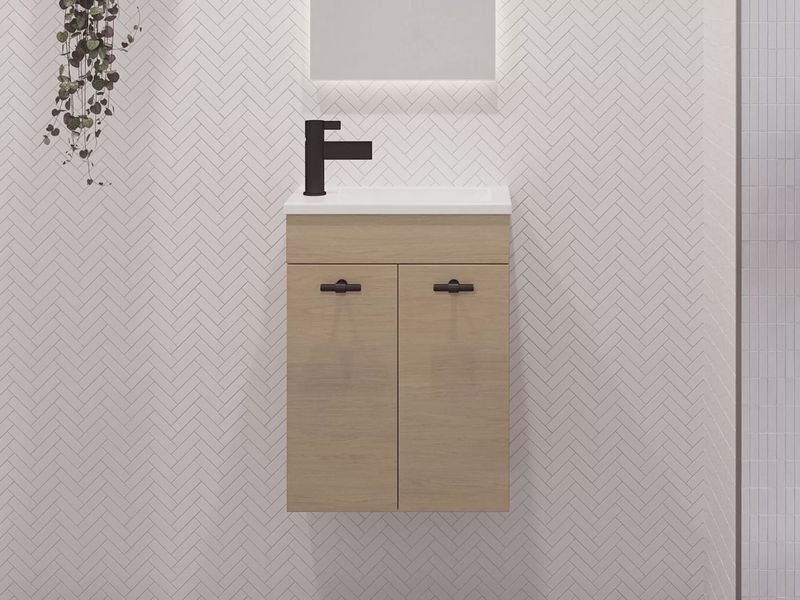 Ensuite Small Space Vanity - Wall Hung