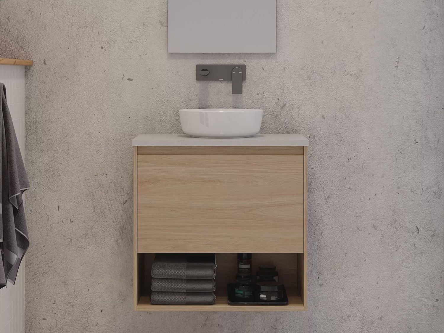Karlie Small Space Vanity - Wall Hung